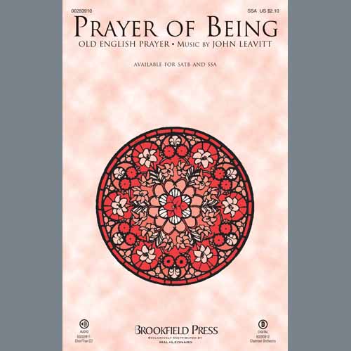 cover: Prayer Of Being, John Leavitt, Chor
