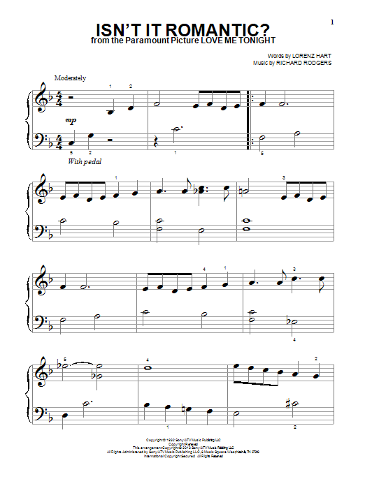 Produktgalerie: Seite 1 von 1 Isn't It Romantic?, Rodgers & Hart, Klavier