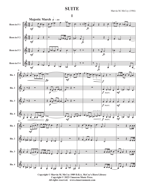 Produktgalerie: Seite 1 von 11 Suite, , Horn Quartett