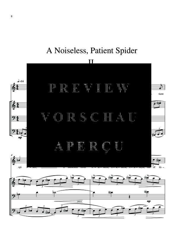 Produktgalerie: Seite 11 von 11 Three Whitman Songs, , (Gemischtes Ensemble Holzbläser, Cello und Mittlere Stimme)