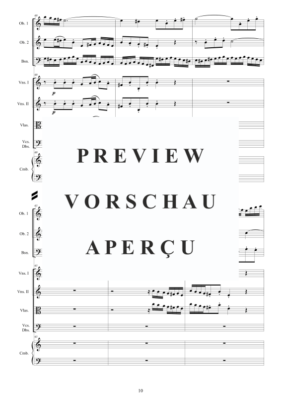 Produktgalerie: Seite 11 von 11 Orchester Suite No.1 in C-Dur BWV 1066, , Orchester 2 Oboen, Fagott, Streicher und Cembalo BC