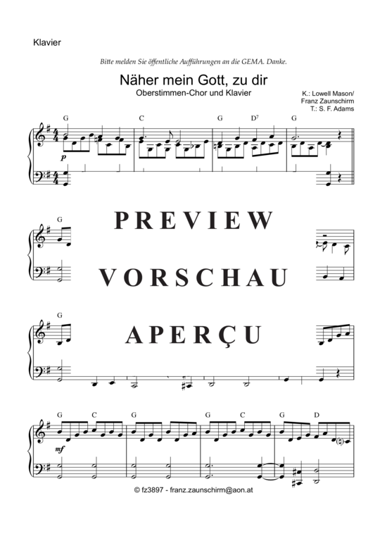 Product gallery: Page 7 of 8 Näher mein Gott zu dir , , 3-Part Mixed Choir and Piano