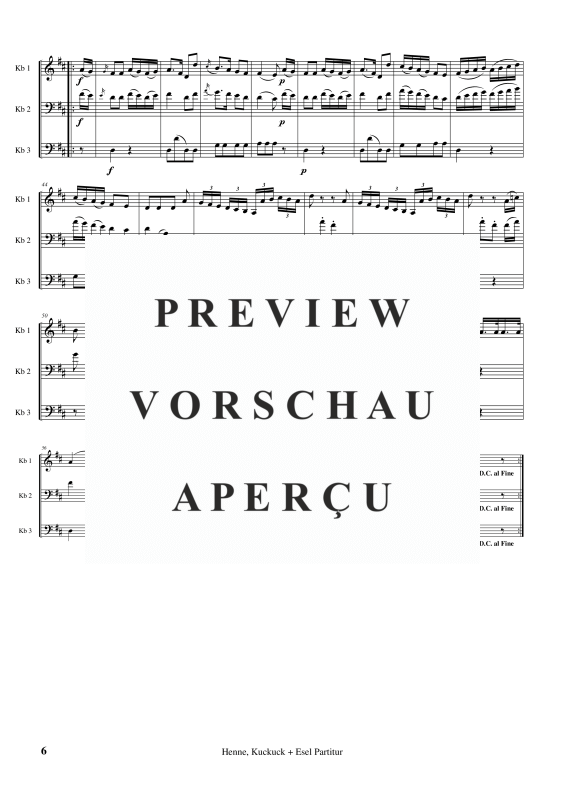 gallery: Die Henne, der Kuckuck und der Esel, , Terzetto For Three Double Basses