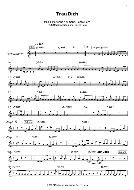 Produktgalerie: Seite 1 von 11 Das Heiligste in Gold - Sechs ausgewählte Berge-Lieder, Berge, Tenor Saxophon Solo