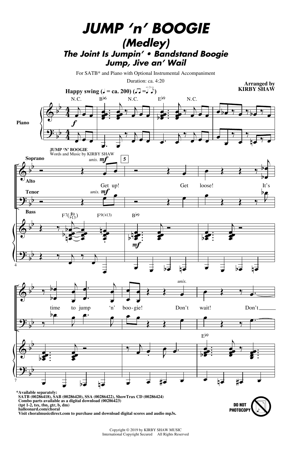 Product picture to: Jump 'n' Boogie (Medley)