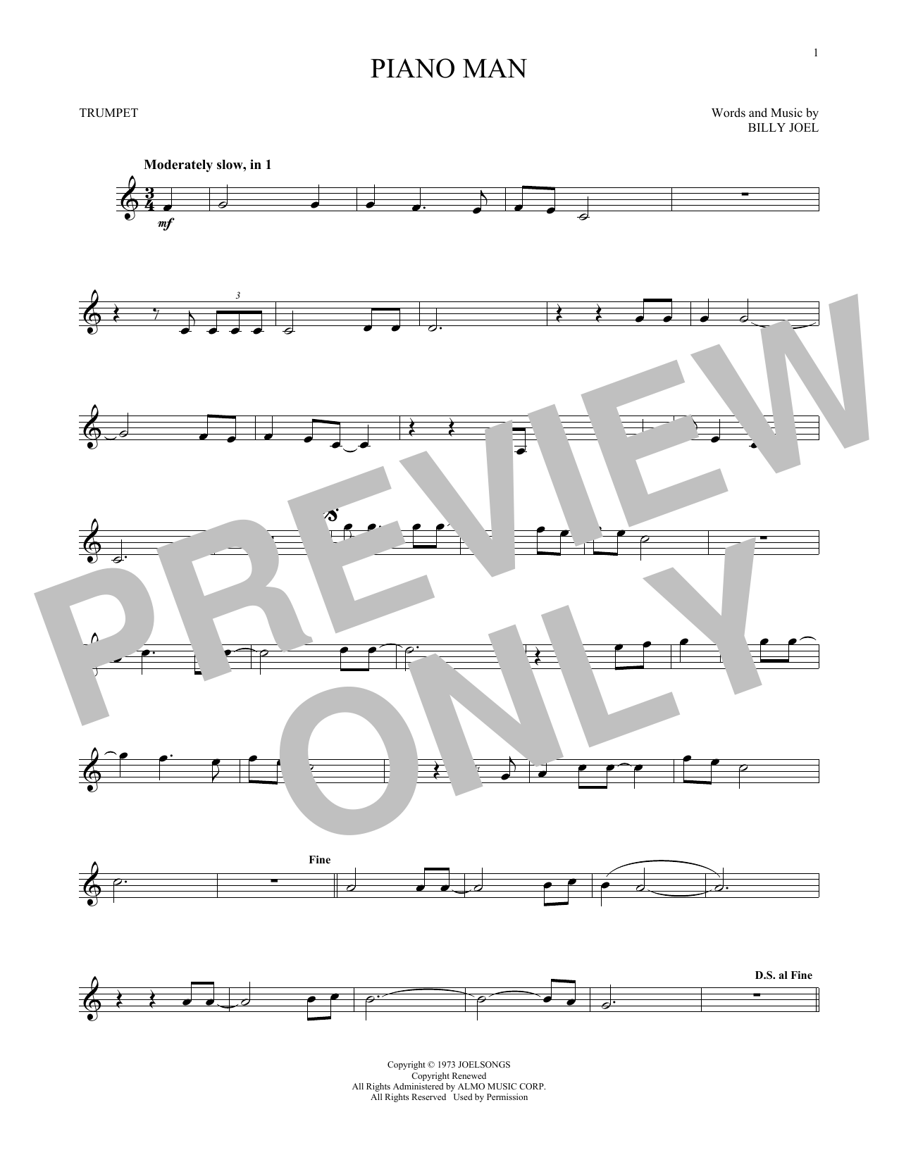 Produktgalerie: Seite 1 von 1 Piano Man, Billy Joel, Trompete