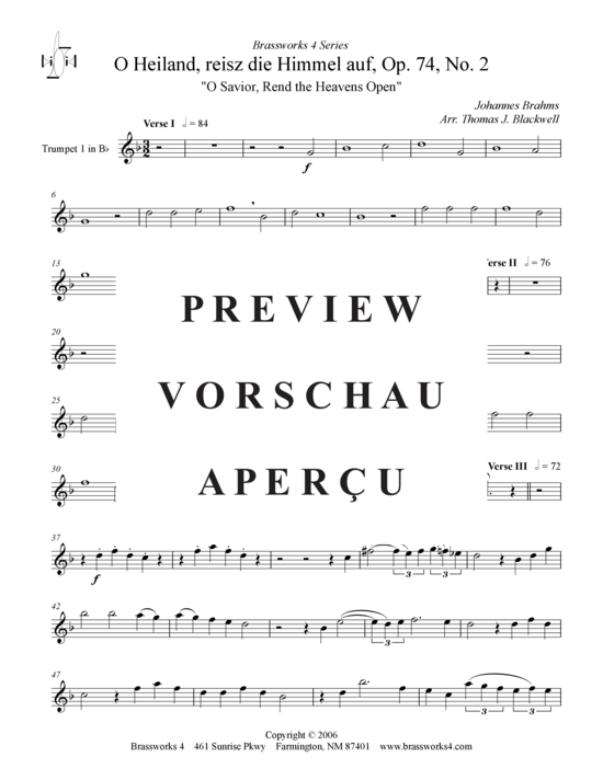 gallery: O Heiland reiss die Himmel auf (2xTromp in B, Horn in F (Pos) , , (2xTromp in B, Horn in F (Pos), Pos)