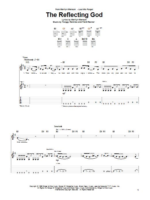 Produktgalerie: Seite 1 von 1 The Reflecting God, Marilyn Manson, Gitarre