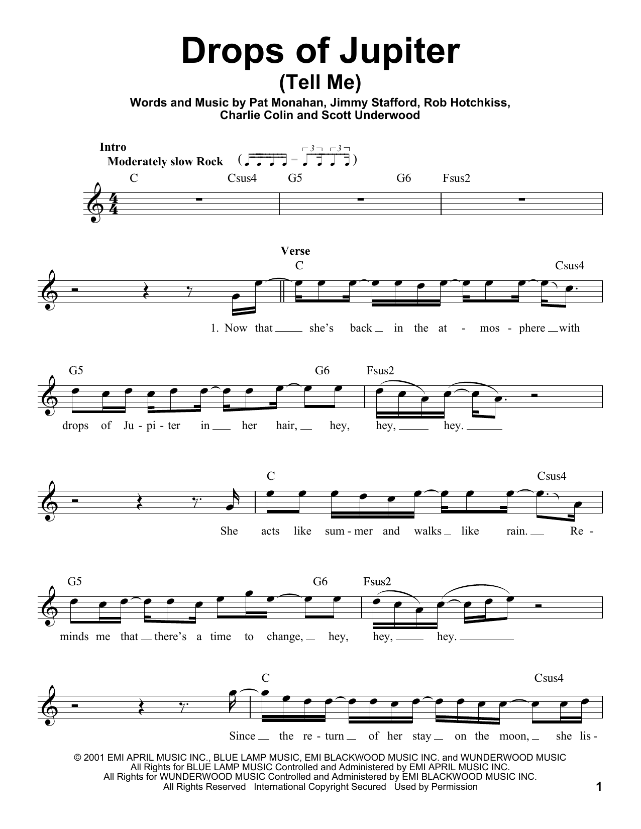 Produktbild zu: Drops Of Jupiter (Tell Me)
