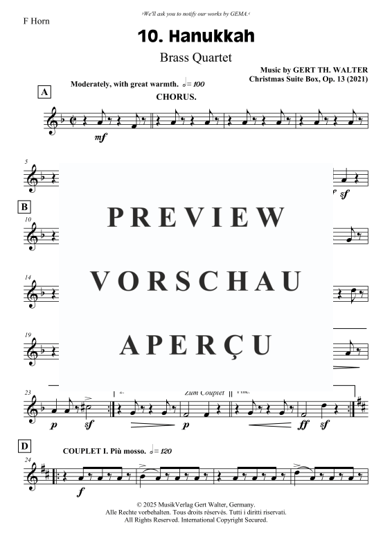 gallery: Hanukkah, , Blechbläser Quartett