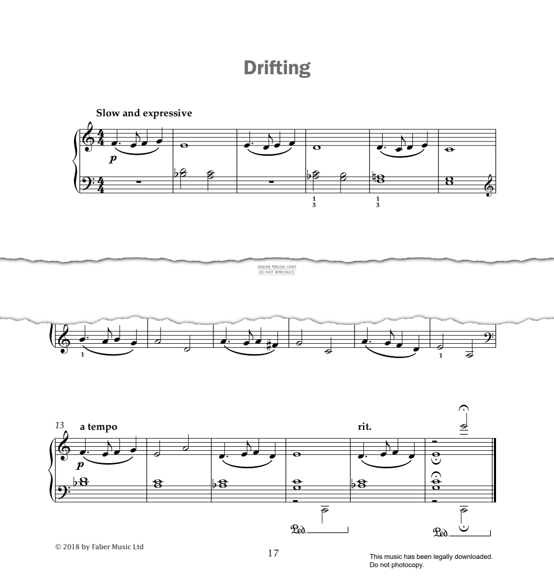 Produktgalerie: Seite 1 von 1 Drifting (from 'Improve Your Sight-Reading! A Piece a Week Piano Grade 4'), Paul Harris, Klavier