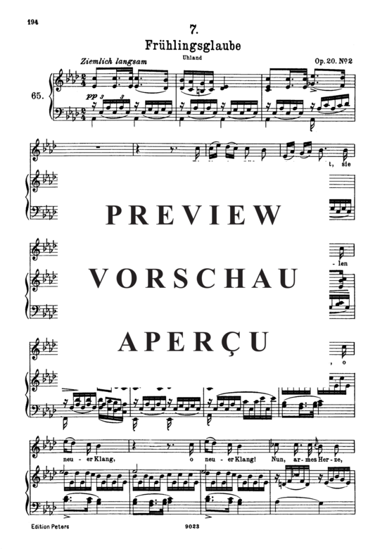 gallery: Frühlingsglaube D.686 , , (Gesang hoch + Klavier)