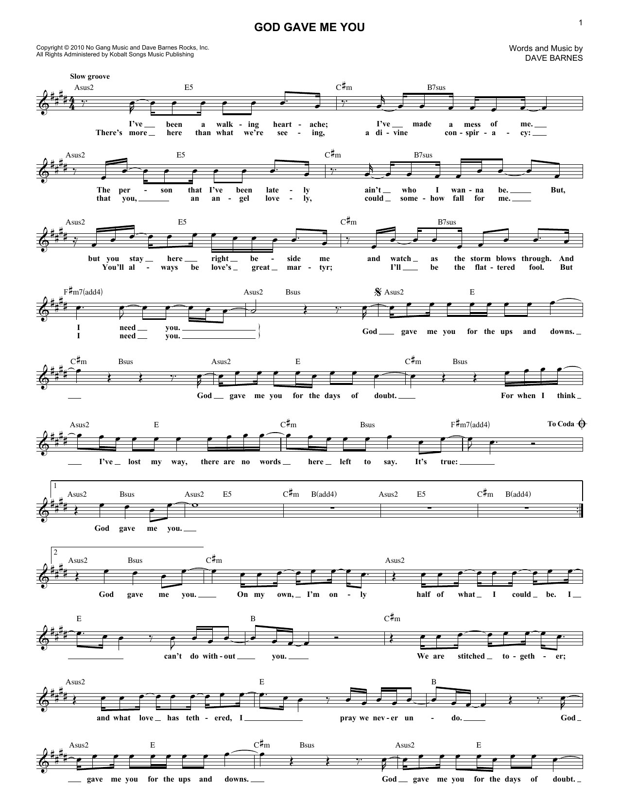 Product picture to:  God Gave Me You - Blake Shelton