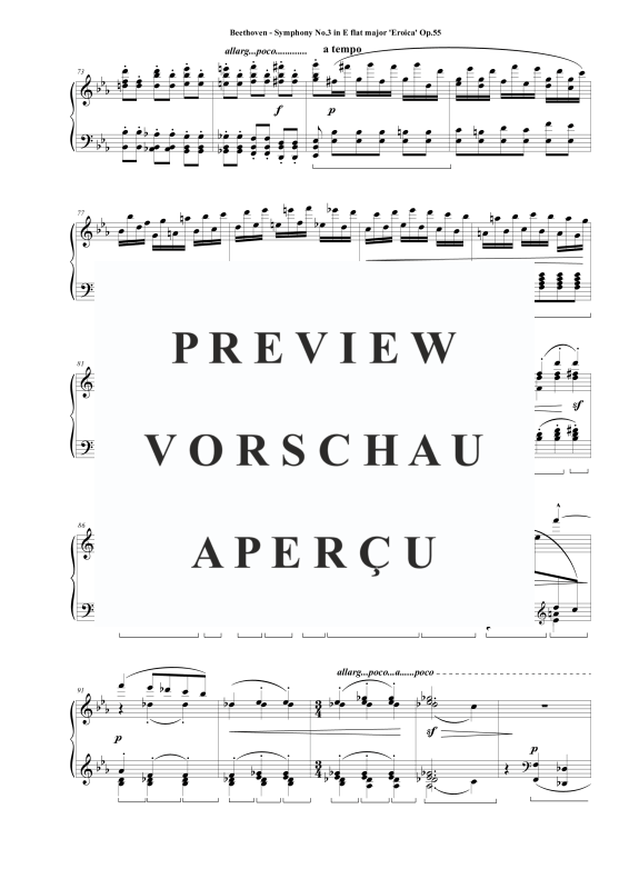 Produktgalerie: Seite 5 von 11 Symphony No.3 in E flat major ´Eroica´ Op.55 - Piano Version (Arr.Liszt), , Klavier Solo