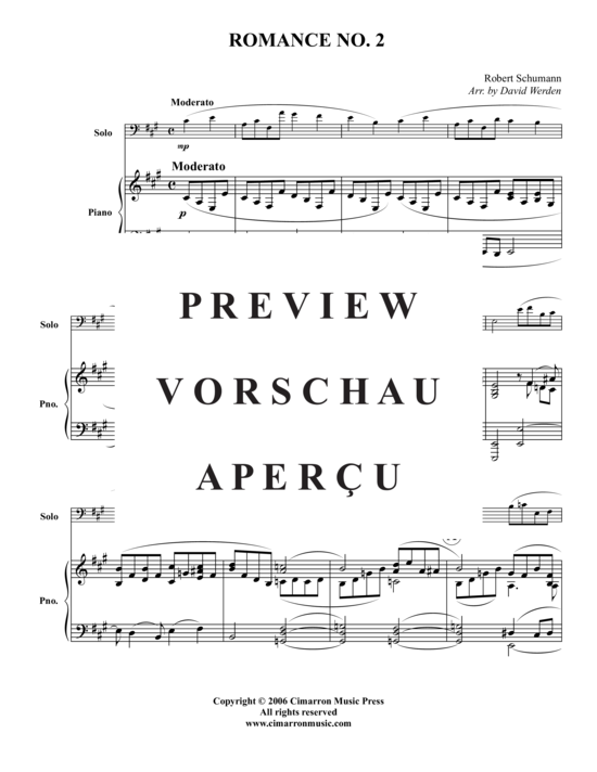 Product gallery: Page 2 of 13 Romanze Nr. 2  , , (baritone/pos + piano)