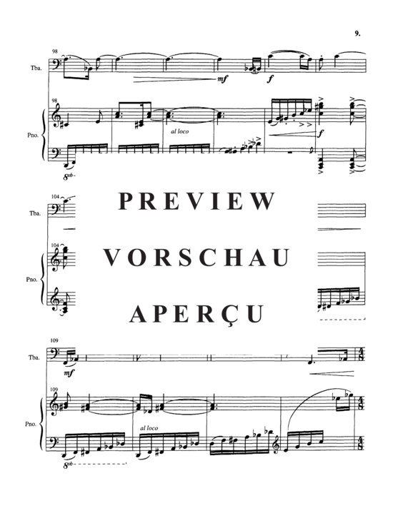 Produktgalerie: Seite 13 von 21 Deep Calls to Deep (At the Thunder of Your Waterspouts) , , Tuba und Klavier