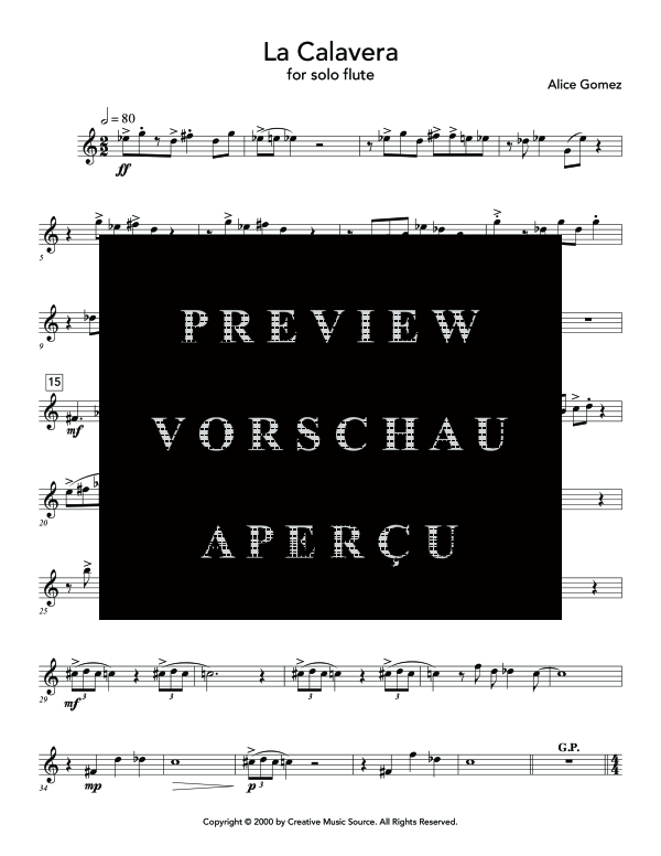 Product gallery: Page 5 of 8 La Calavera, , (flute solo)