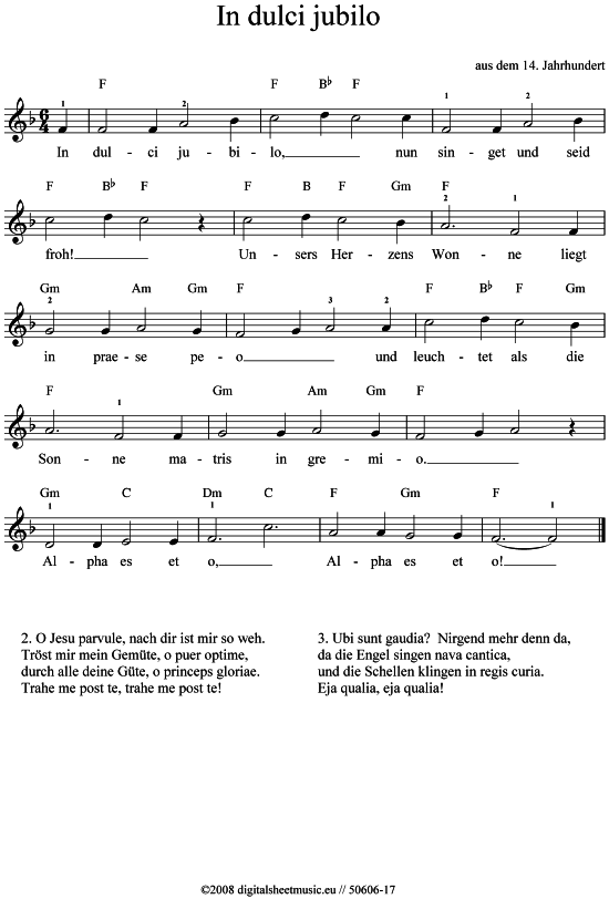 Product picture to: In dulci jubilo Weihnachtslied