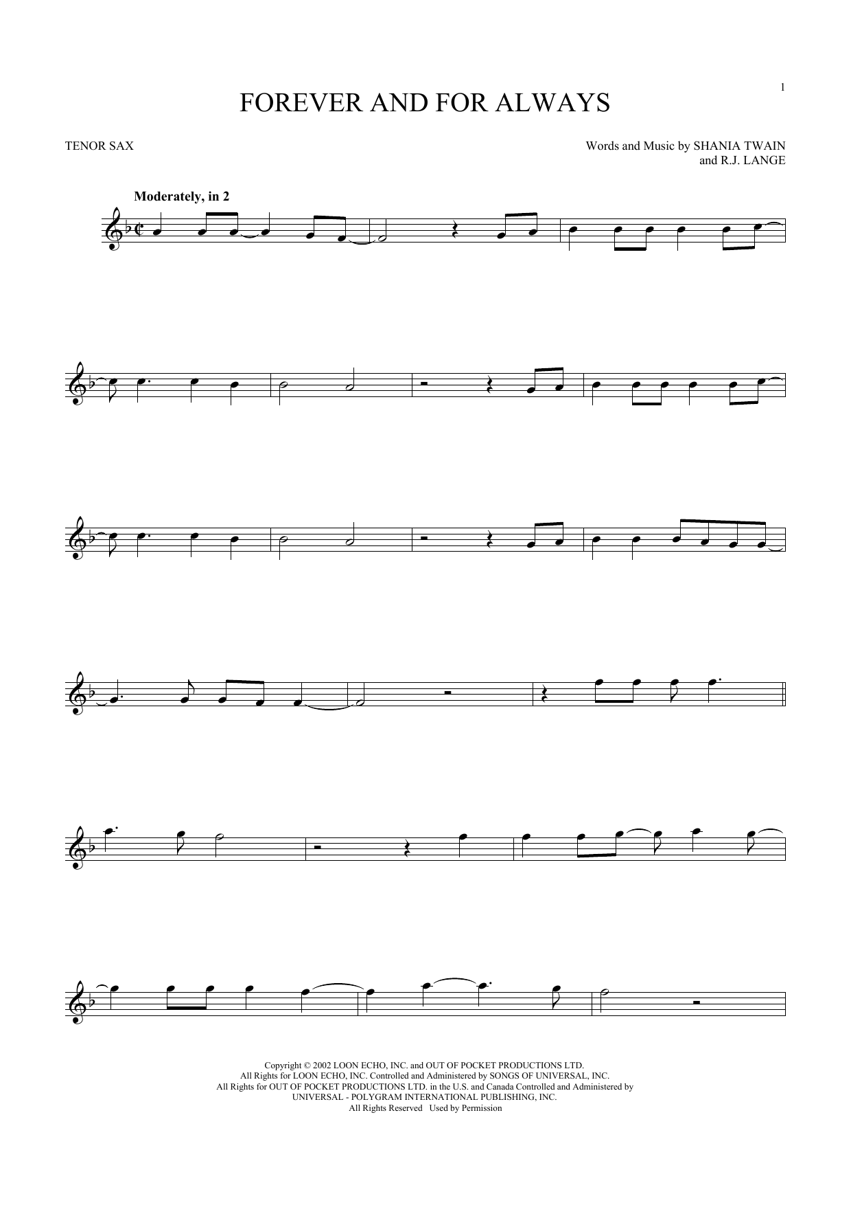 Product gallery: Page 1 of 1 Forever And For Always, Shania Twain
