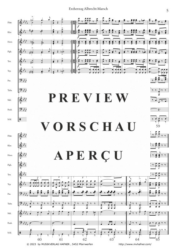 gallery: Erzherzog Albrecht - Marsch, , (large wind orchestra)