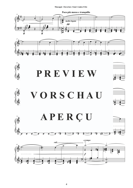 Product gallery: Page 5 of 8 Overture from L'amico Fritz, , Solo Piano