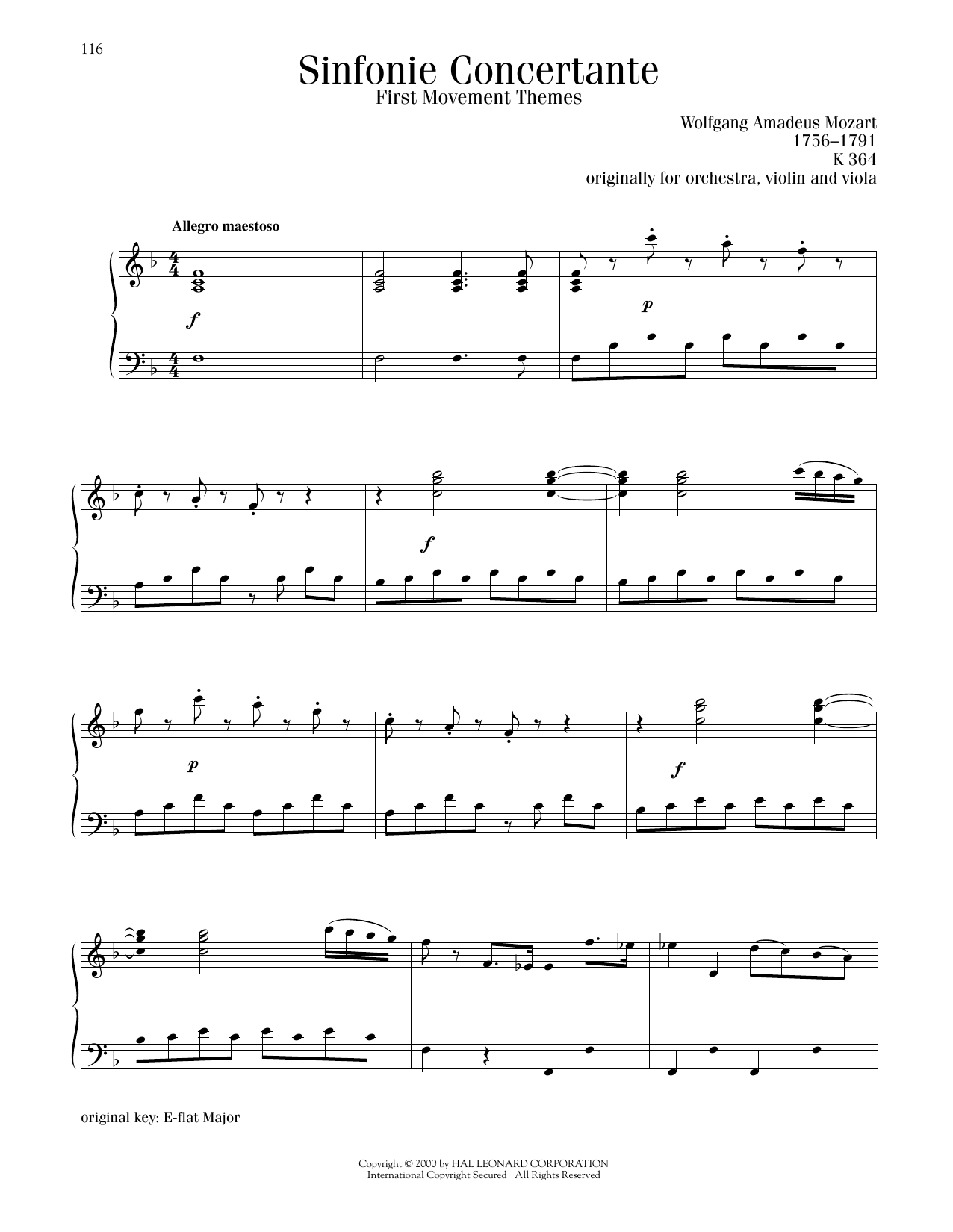 Produktbild zu: Sinfonie Concertante, First Movement Themes