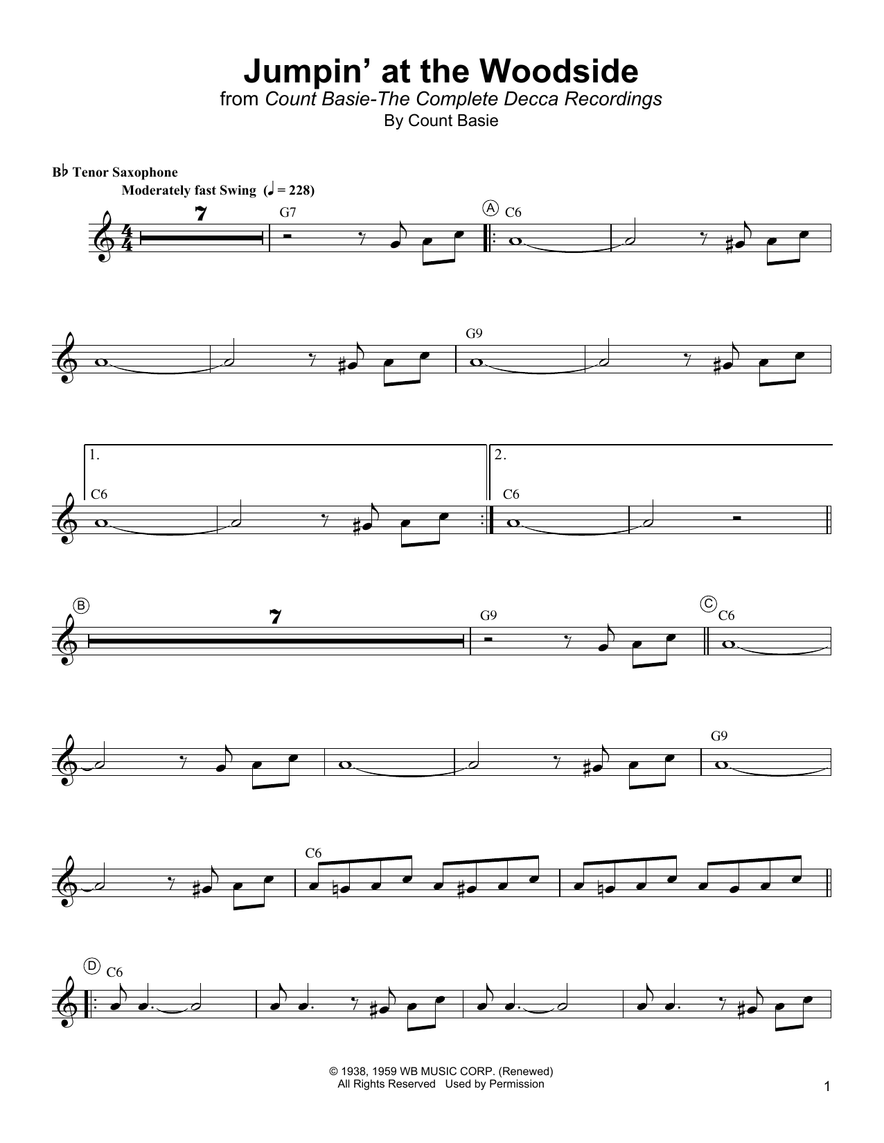 Product gallery: Page 1 of 1 Jumpin' At The Woodside, Lester Young
