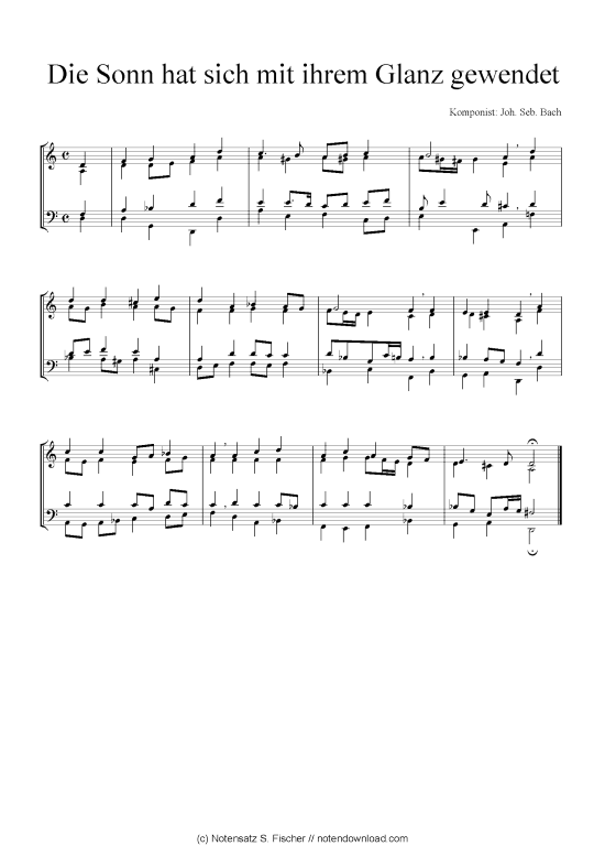 Produktbild zu: Die Sonn hat sich mit ihrem Glanz gewendet Joh. Seb. Bach