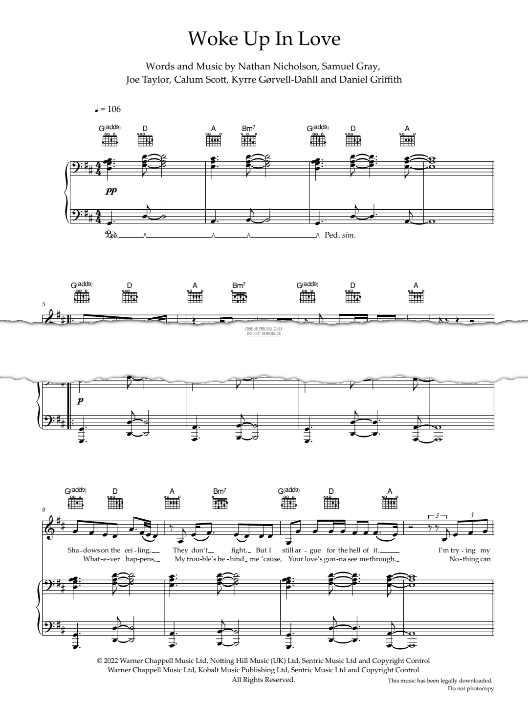 Produktgalerie: Seite 1 von 1 Woke Up In Love, Kygo, Gesang, Gitarre, Klavier