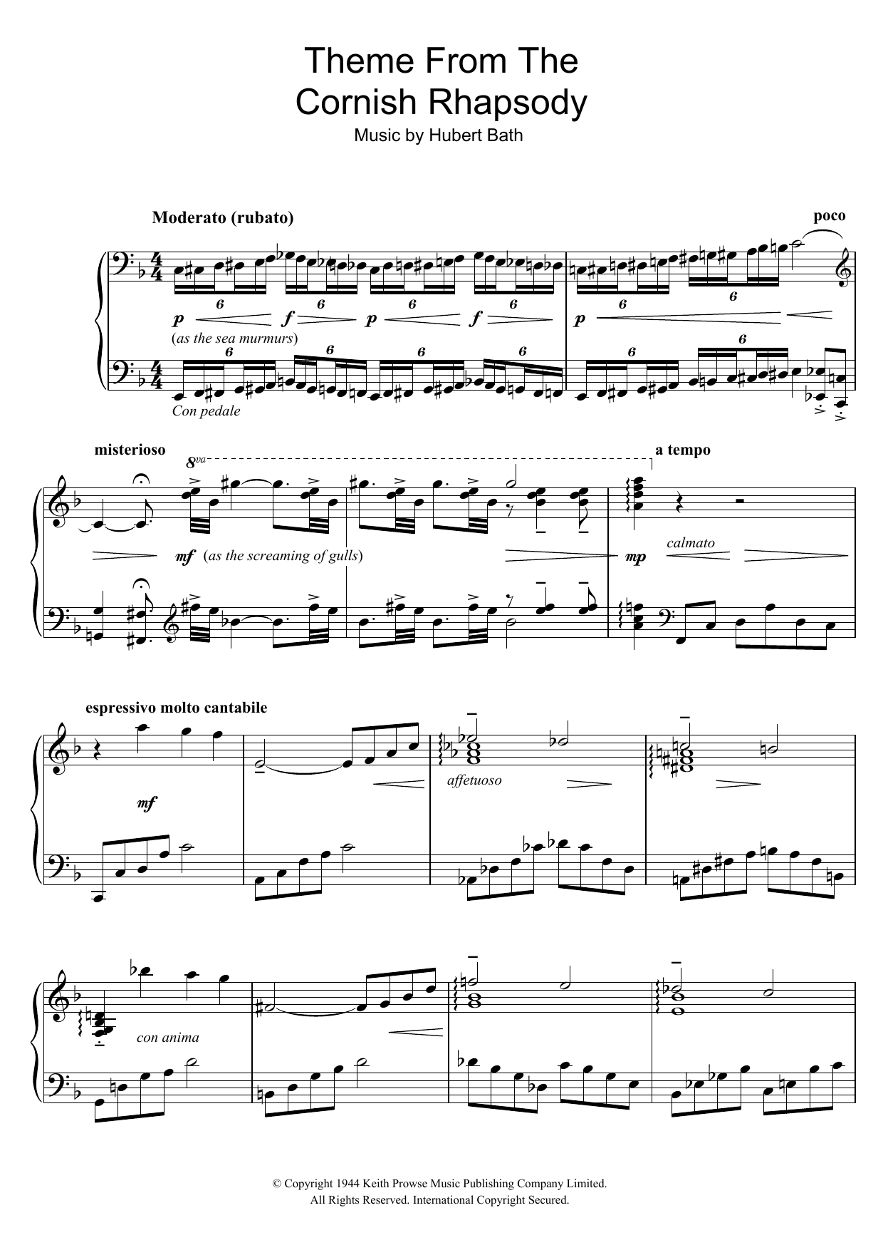 Product gallery: Page 1 of 1 Cornish Rhapsody, Liberace