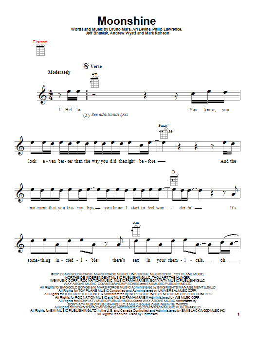 Product gallery: Page 1 of 1 Moonshine, Bruno Mars