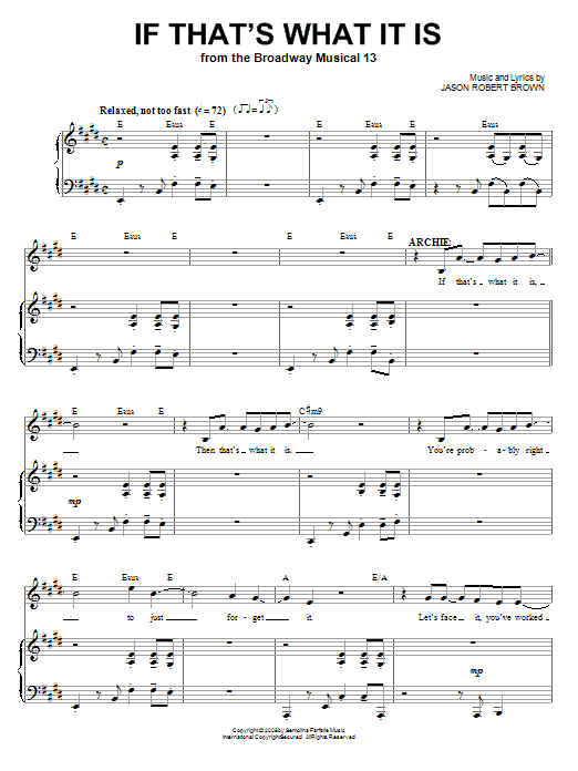 Produktbild zu: If That's What It Is (from 13: The Musical)