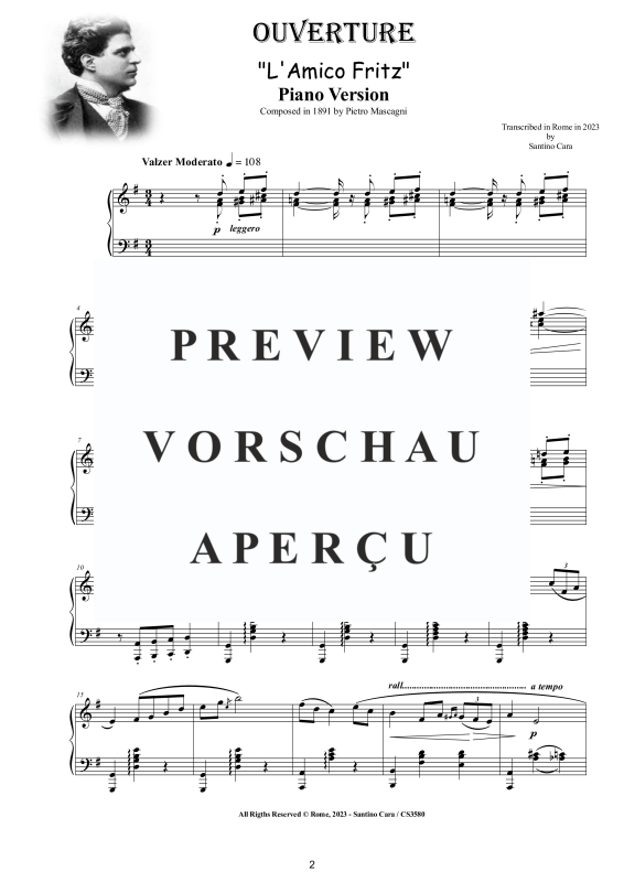 Product gallery: Page 3 of 8 Overture from L'amico Fritz, , Solo Piano