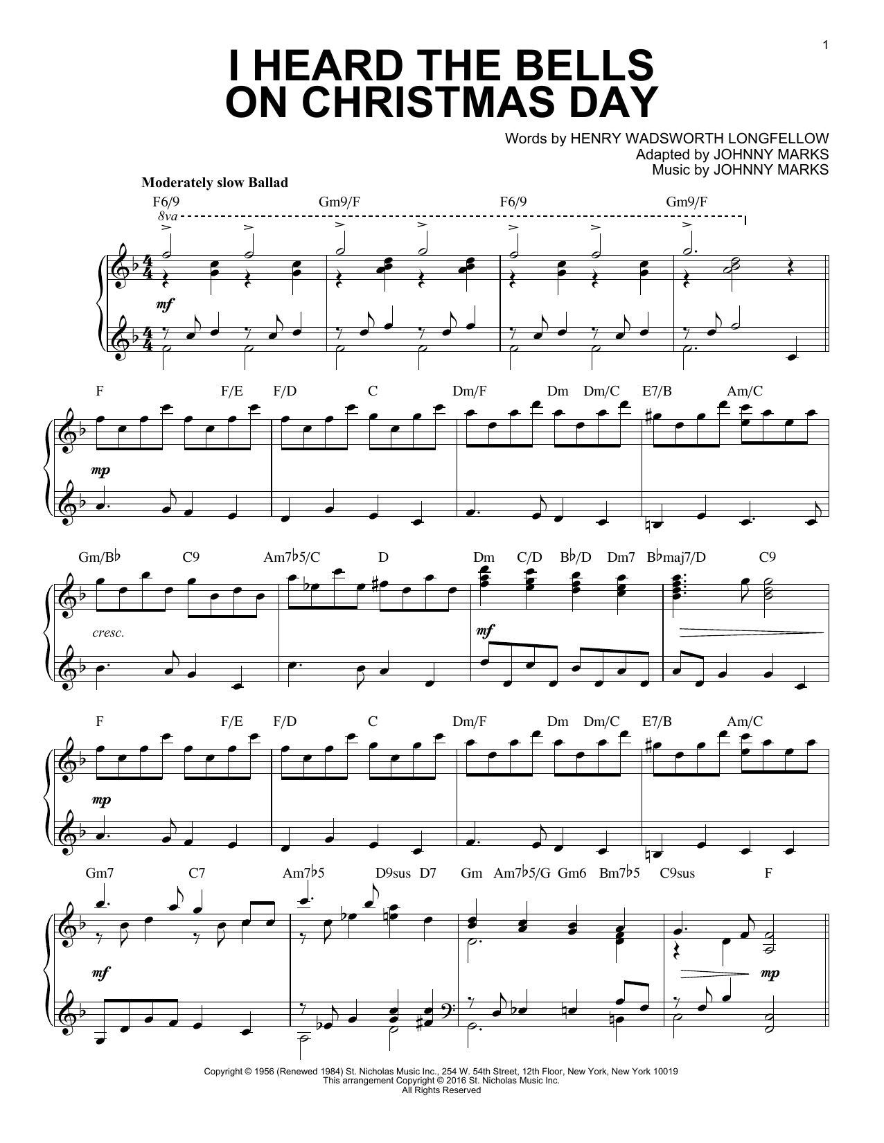 Product gallery: Page 1 of 1 I Heard The Bells On Christmas Day [Jazz version] (arr. Brent Edstrom), Henry Wadsworth Longfellow
