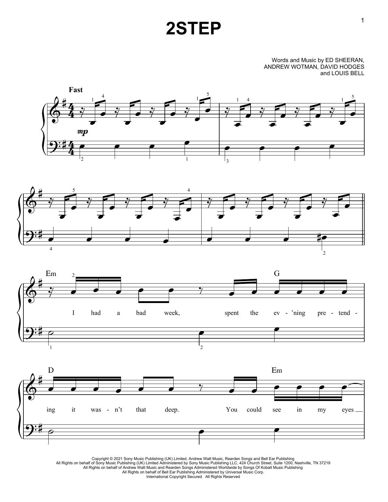 Produktgalerie: Seite 1 von 1 2step, Ed Sheeran, Klavier