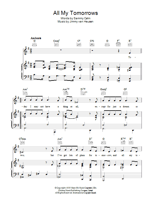 Product gallery: Page 1 of 1 All My Tomorrows, Frank Sinatra