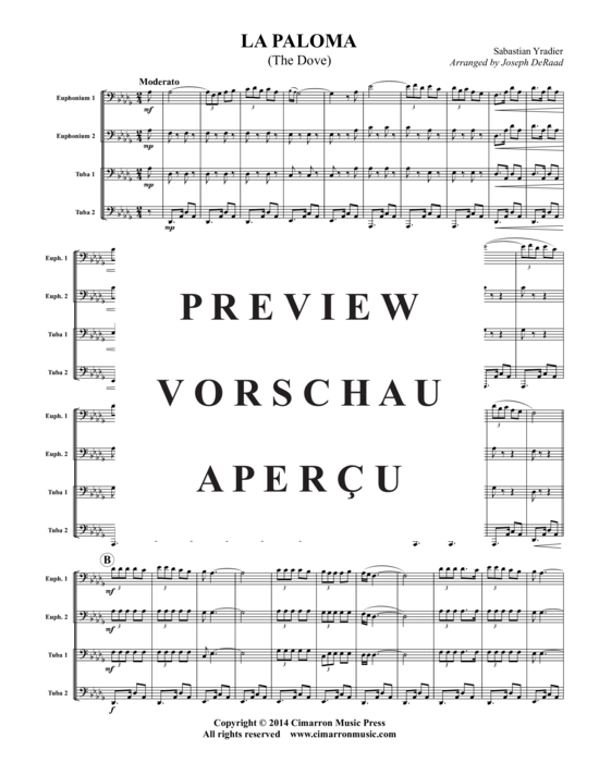 Product gallery: Page 2 of 16 La Paloma , , (2x Baritone, 2x Tuba)