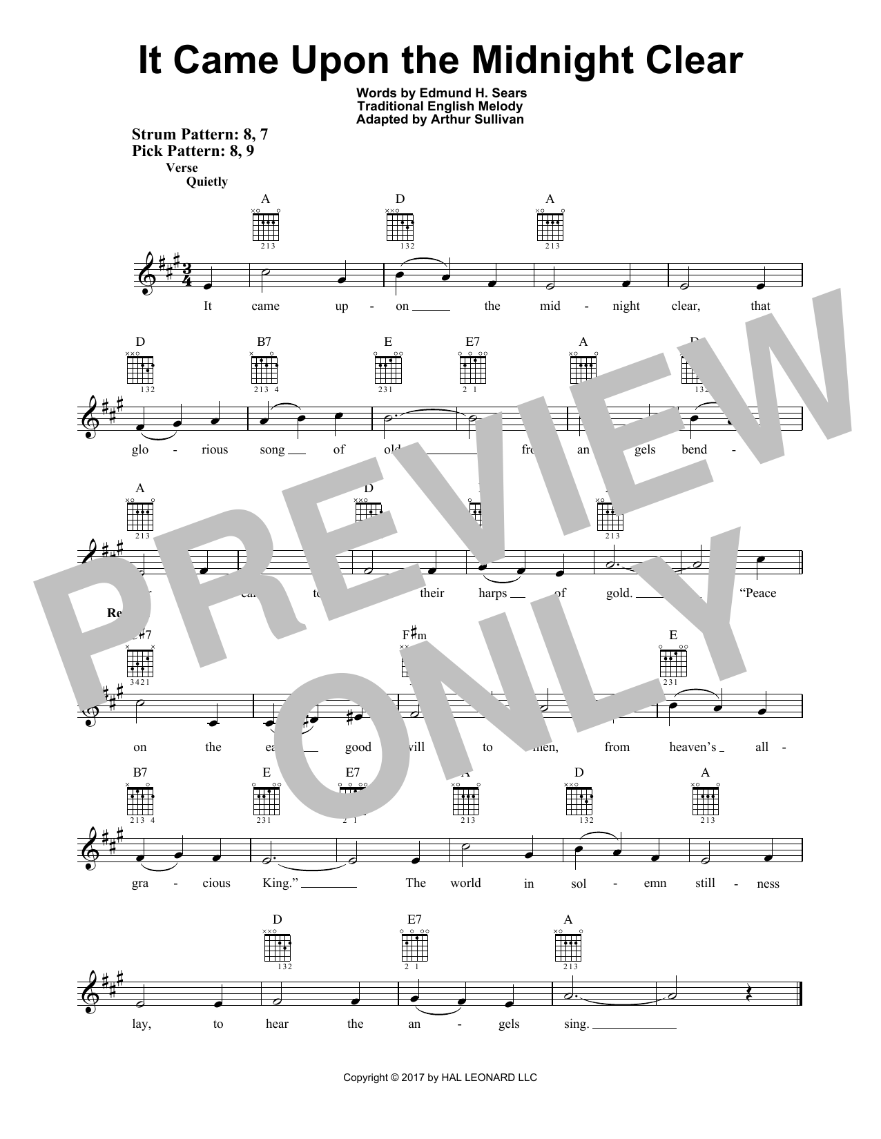 Product gallery: Page 1 of 1 It Came Upon The Midnight Clear, Traditional English Melody