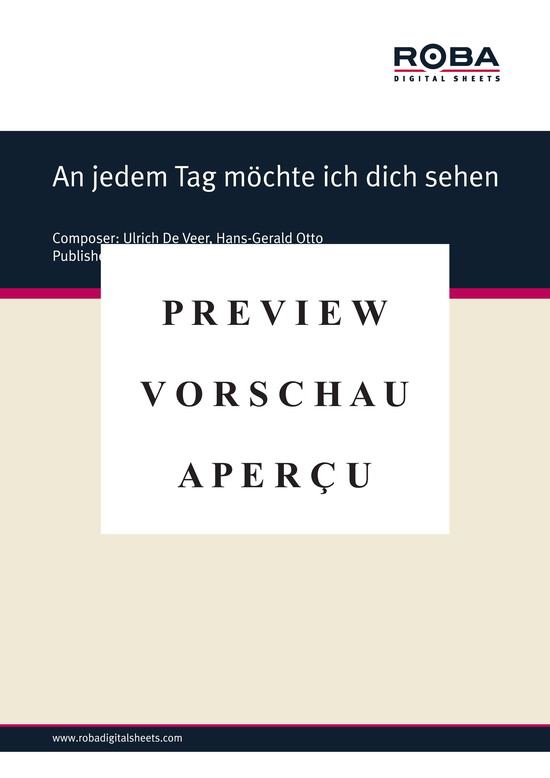 Product gallery: Page 2 of 4 An jedem Tag möchte ich dich sehen , , Piano and Voice