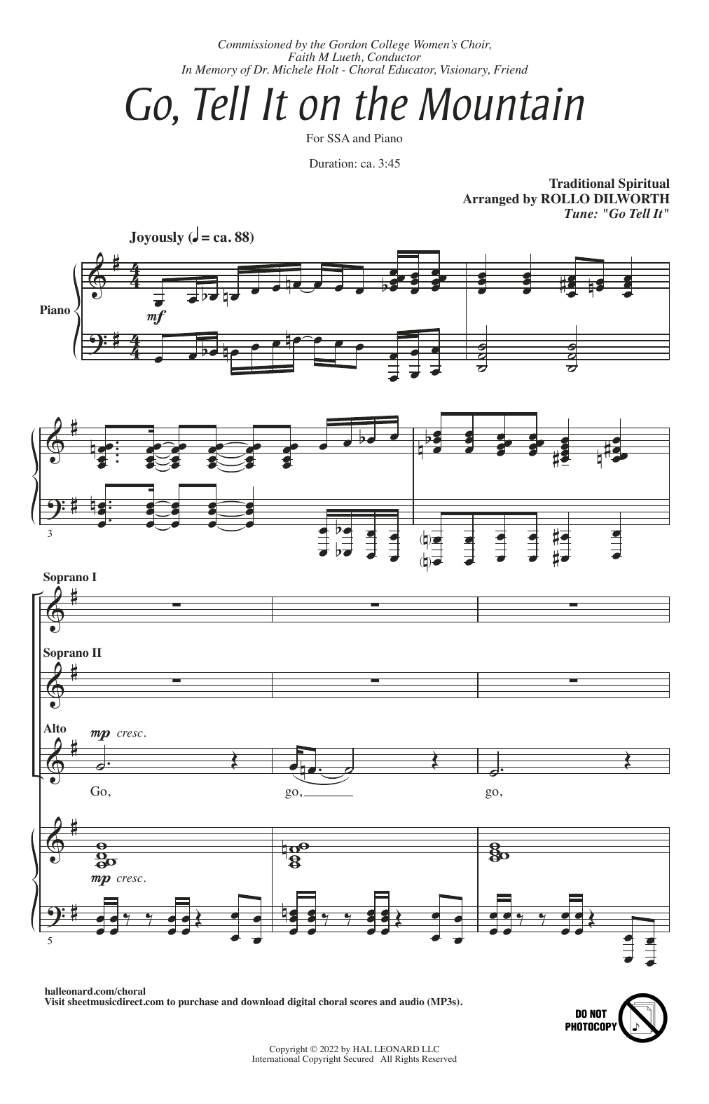 Produktgalerie: Seite 1 von 1 Go, Tell It On The Mountain (arr. Rollo Dilworth), Traditional Spiritual, Chor