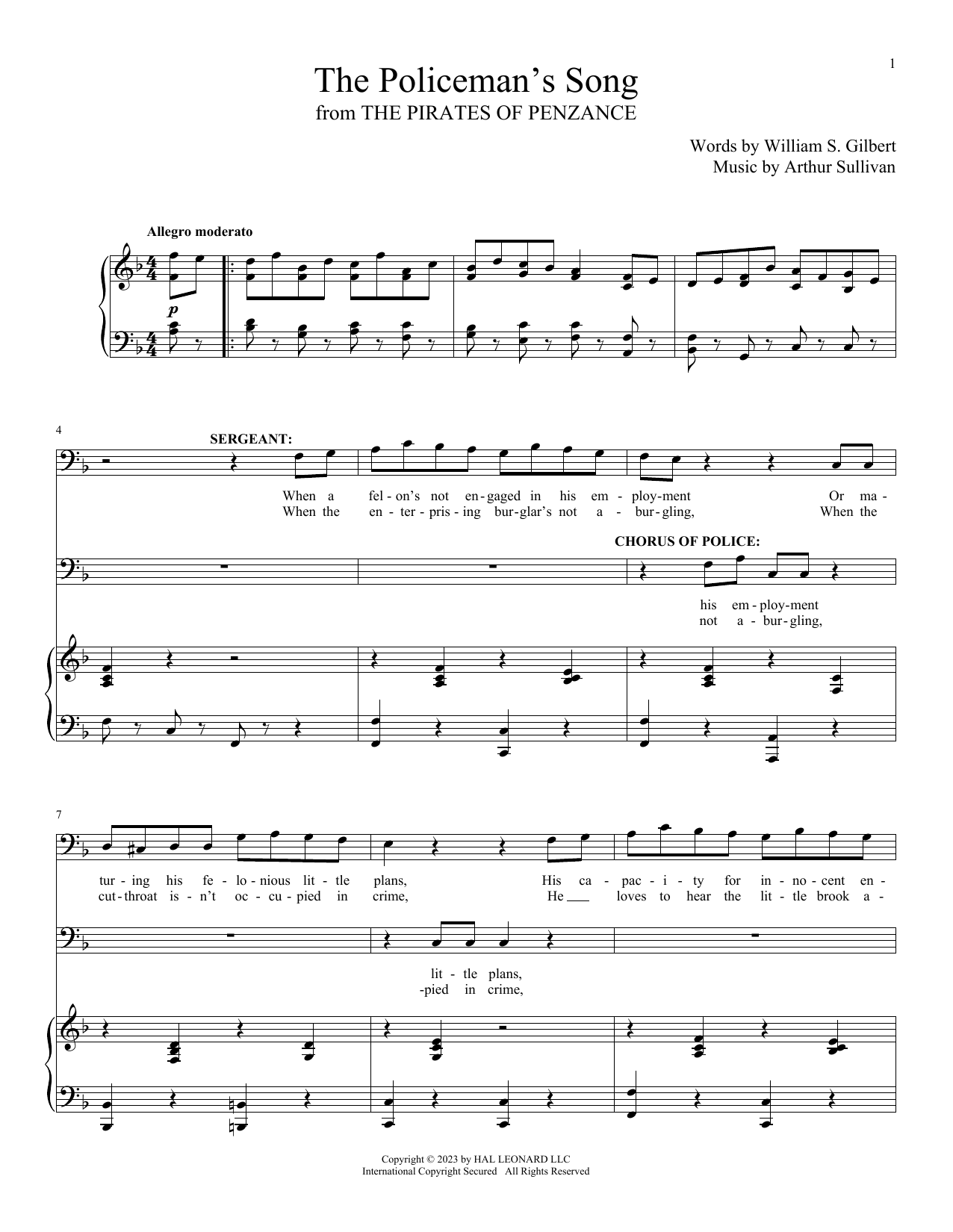 Produktbild zu: The Policeman's Song (from The Pirates Of Penzance)