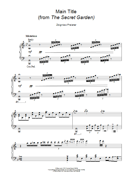 Product picture to:  Main Title (from The Secret Garden) - Zbigniew Preisner