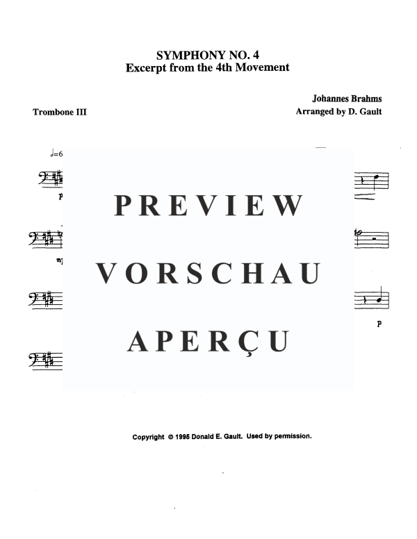 Produktgalerie: Seite 7 von 8 Sinfonie Nr. 4 – Ausschnitt aus dem 4. Satz, , Posaunen Quartett