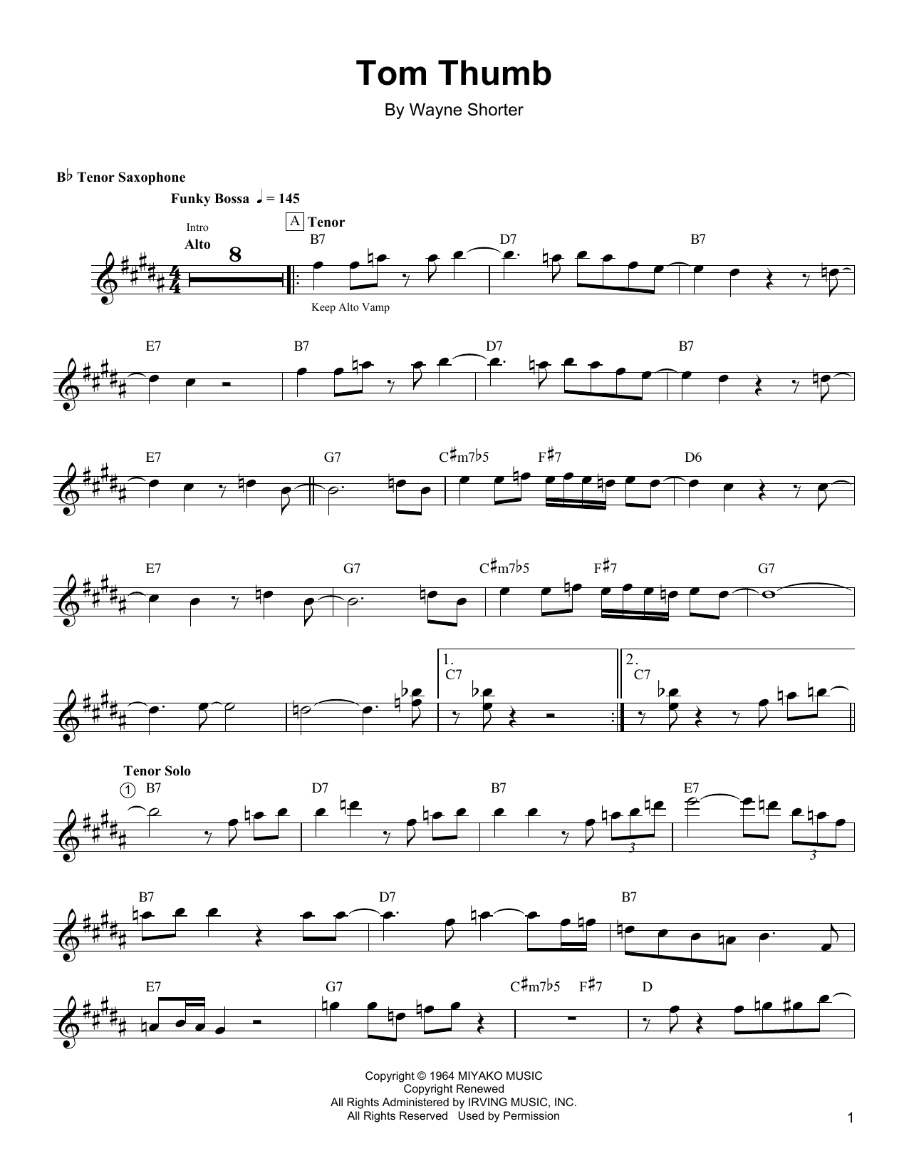 Product gallery: Page 1 of 1 Tom Thumb, Wayne Shorter