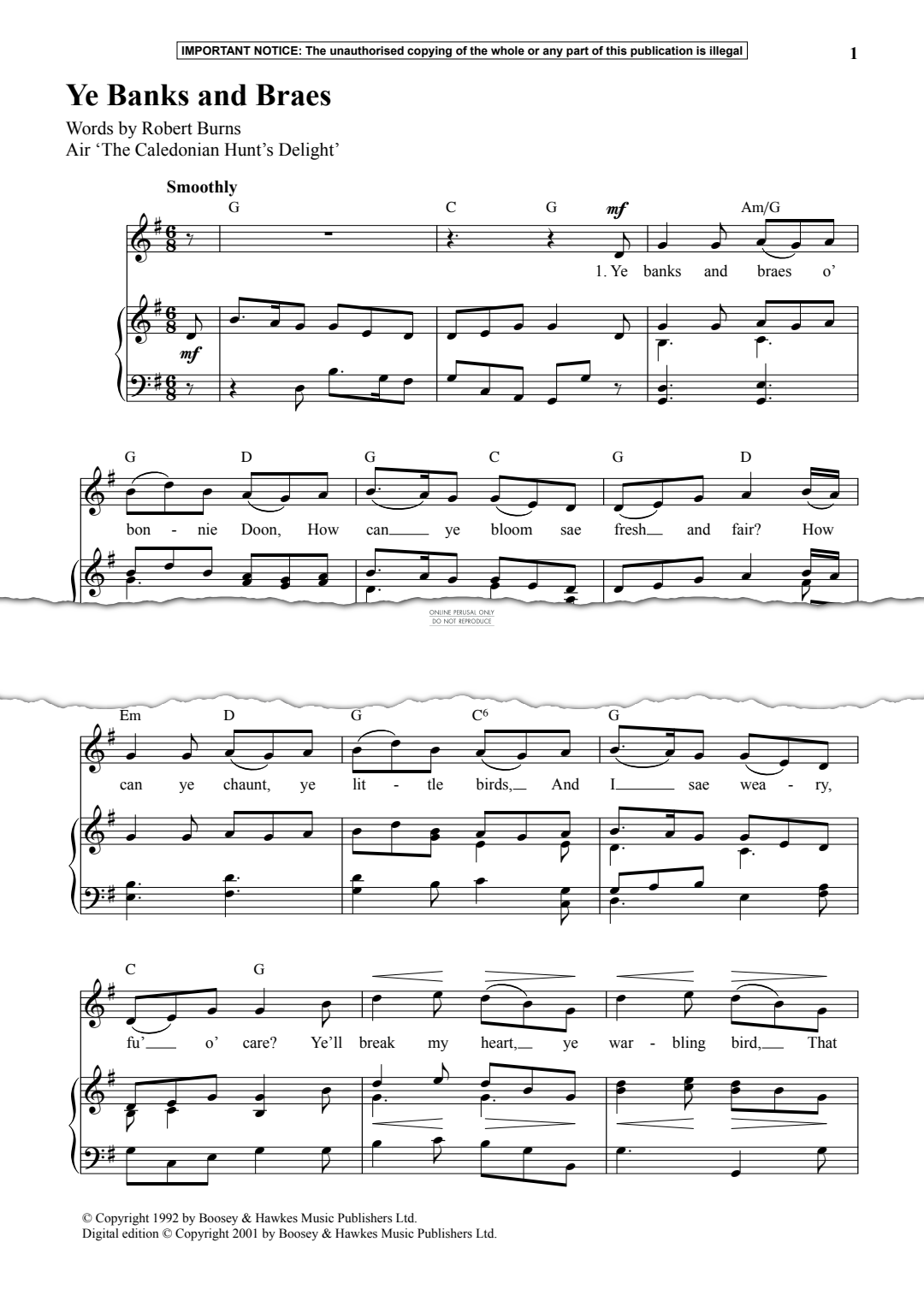 Produktgalerie: Seite 1 von 1 Ye Banks And Braes, Robert Burns, Gesang, Klavier