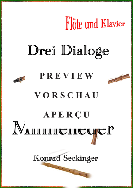 gallery: Drei Dialoge über alte Minnelieder , , (Alt-/Querflöte + Klavier)