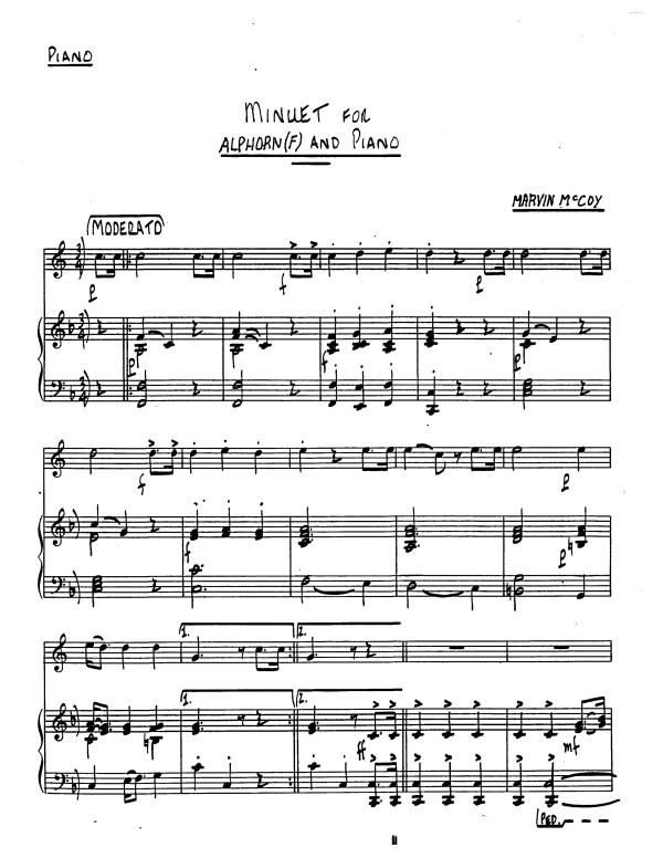Produktgalerie: Seite 1 von 7 Minuet, , Alphorn in F und Klavier