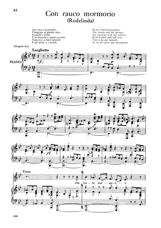 Product picture to: Con rauco mormorioGeorg Friedrich Händel