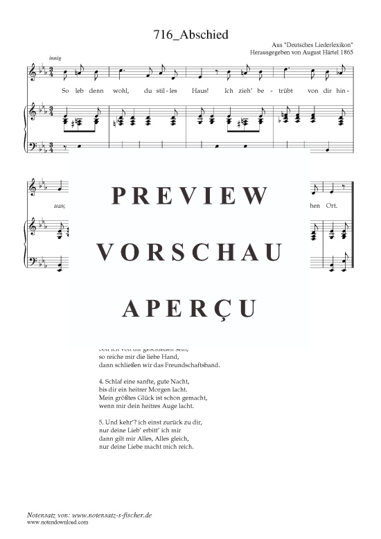Product picture to: Abschied Aus "Deutsches Liederlexikon" A. Härtel (1865)