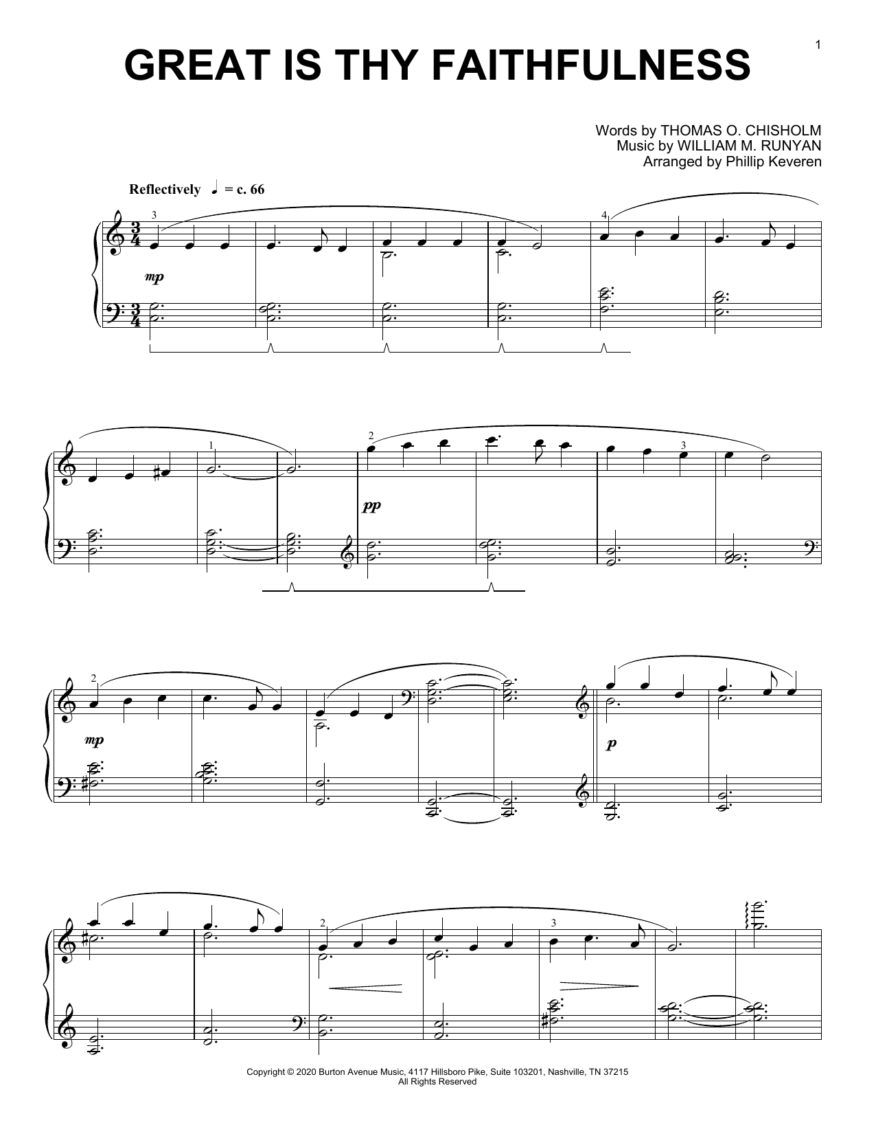 Produktbild zu: Great Is Thy Faithfulness (arr. Phillip Keveren)